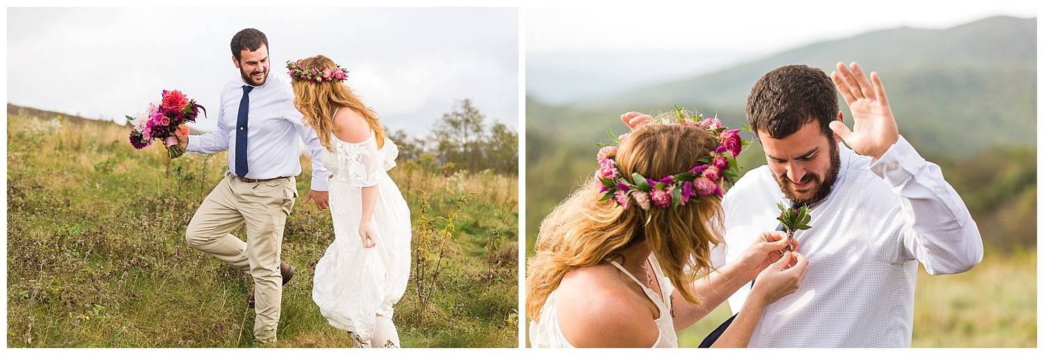 Asheville Mountain Boho Elopement Photographer