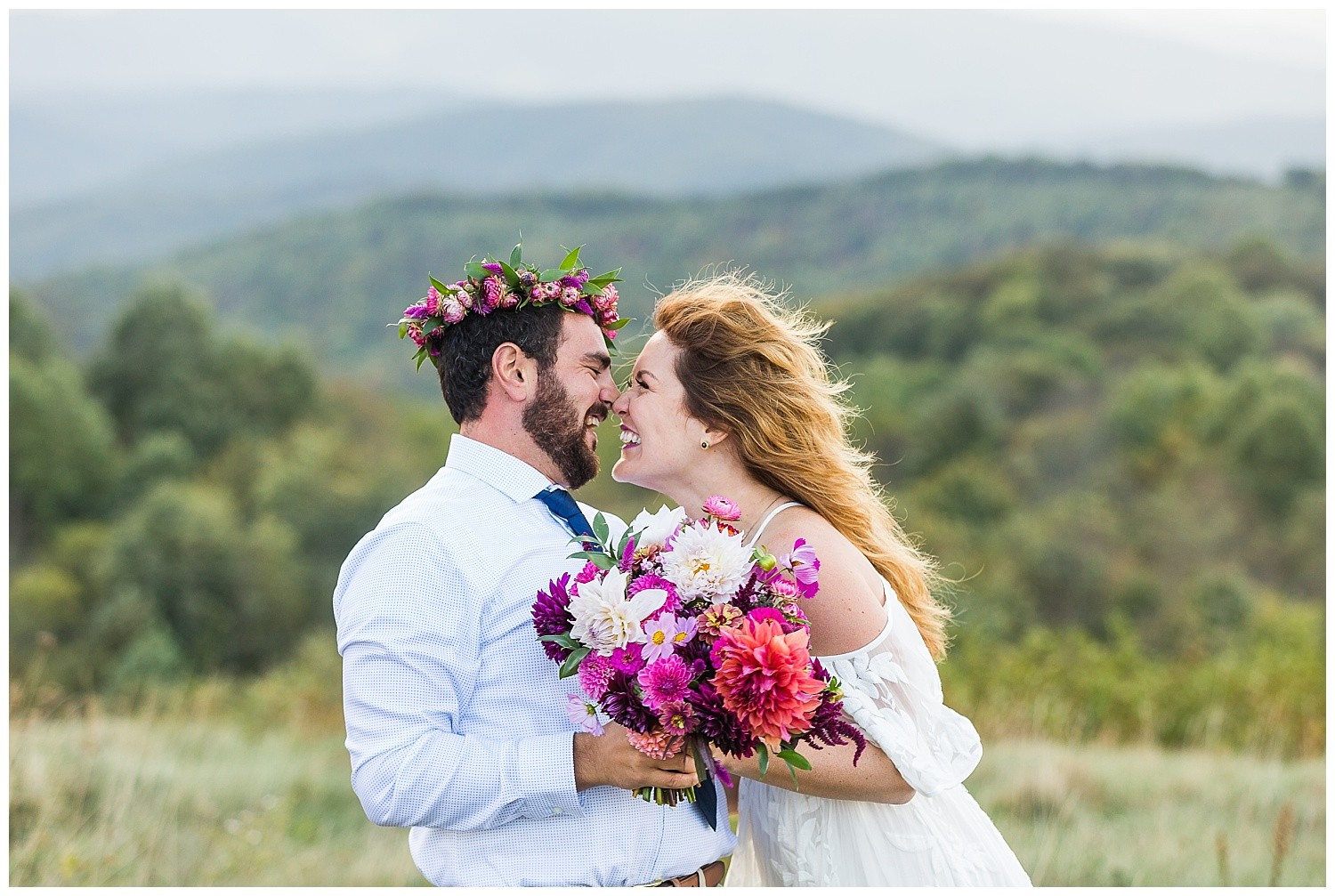 Asheville Mountain Boho Elopement Photographer