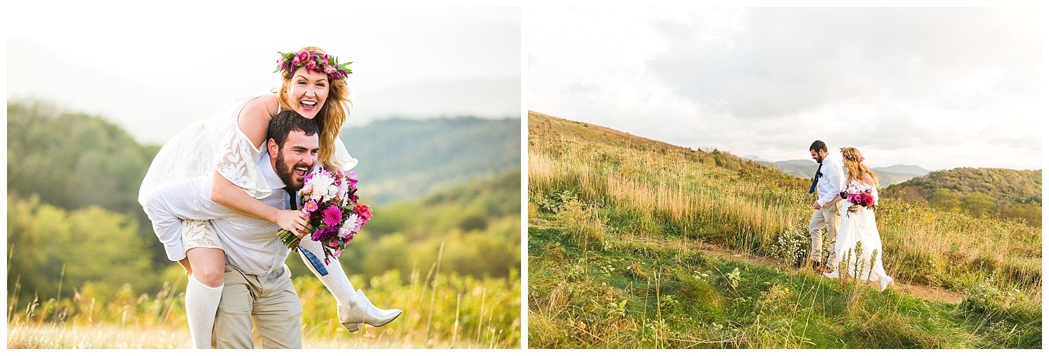 Asheville Mountain Boho Elopement Photographer