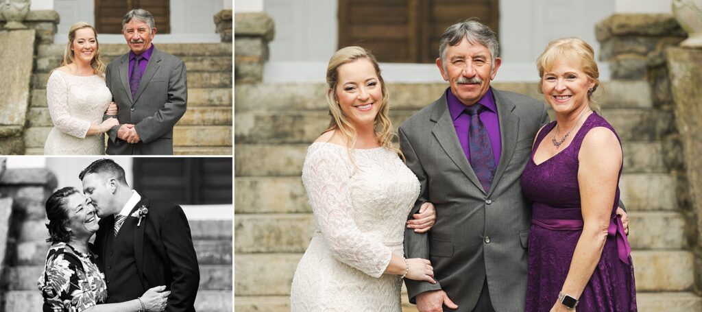 Winter mountain elopement