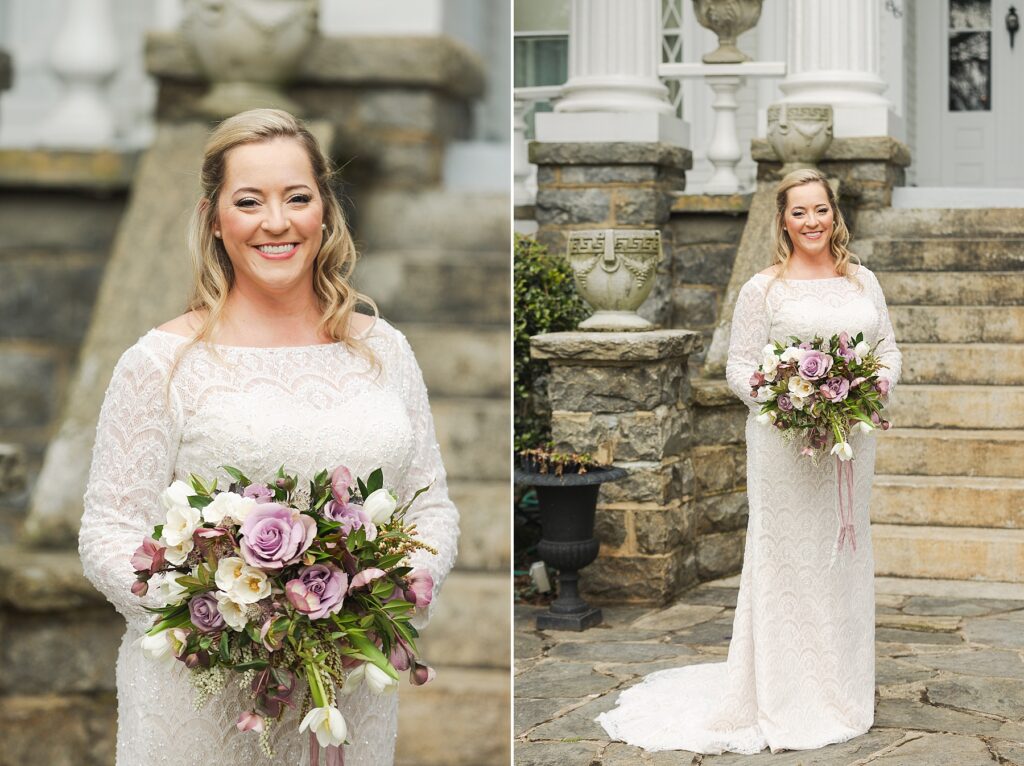 Winter mountain elopement