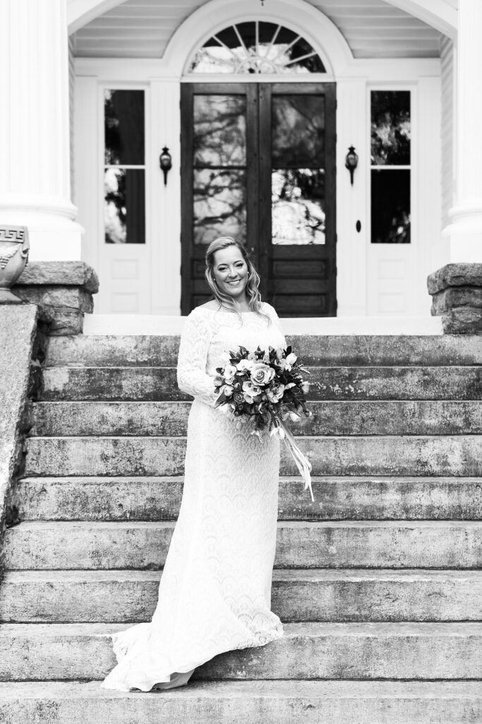 Winter mountain elopement