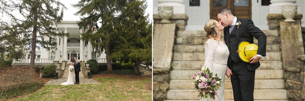 Winter mountain elopement