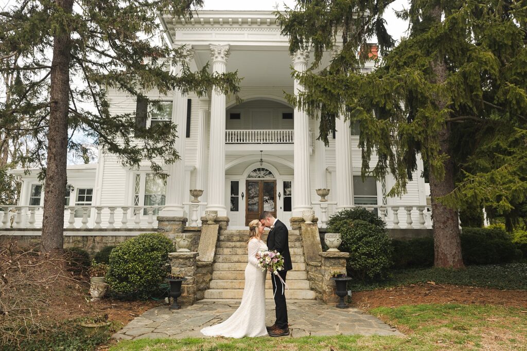 Winter mountain elopement