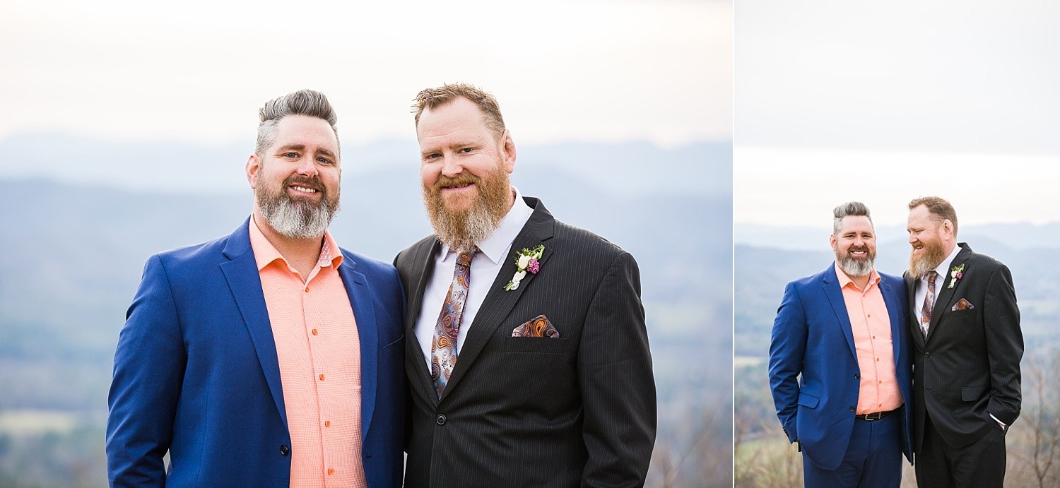 laid back winter mountain elopement