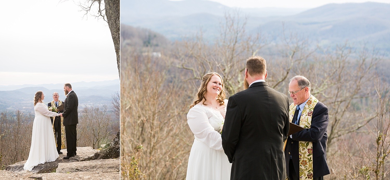 laid back winter mountain elopement