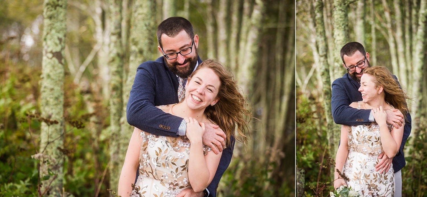 Windy fall mountain elopement