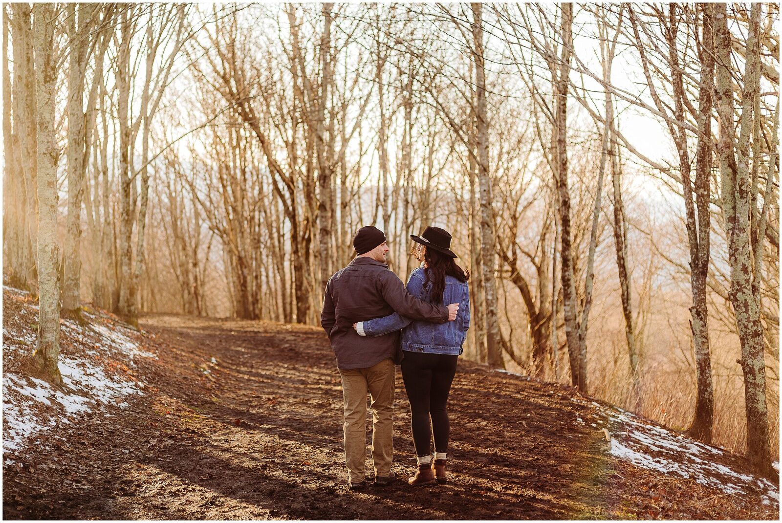 Winter Mountaintop Couples Session ~ Asheville Engagement Photographer