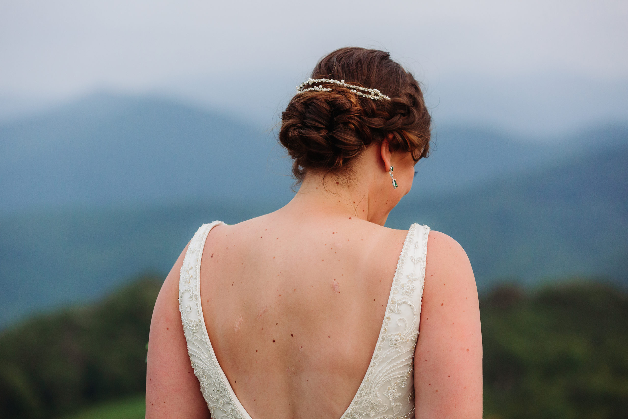 Updo Wedding hair Asheville elopement Elope Outdoors
