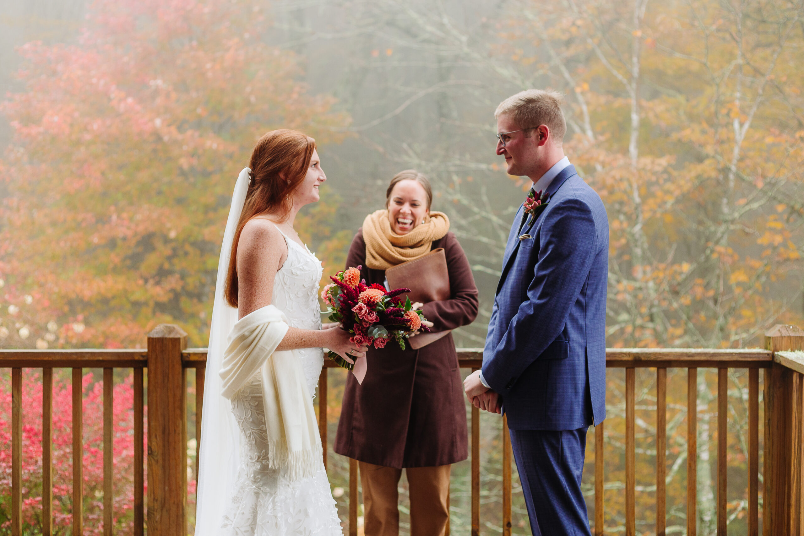 Ceremony Fall Asheville Elopement ~ Elope Outdoors