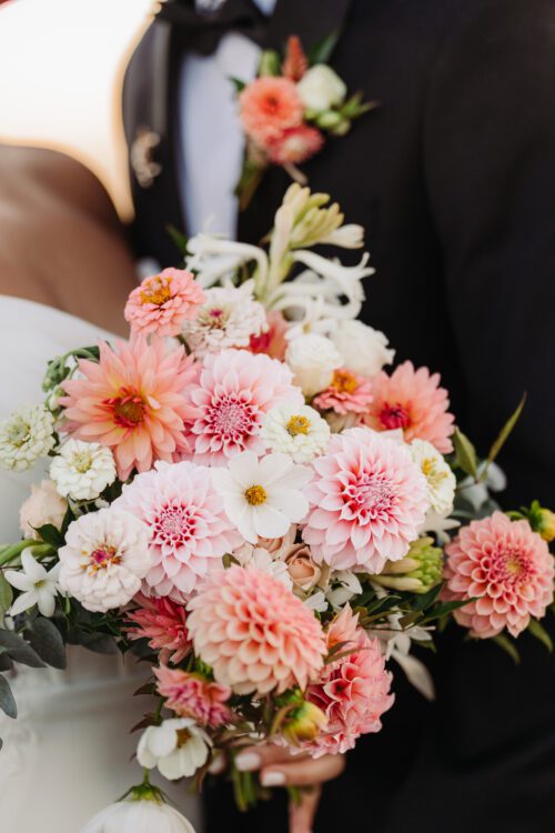 Bride Bouquet, Peaches & Cream 