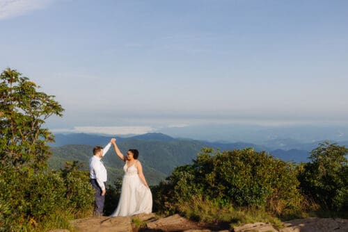 Intimate Blue Ridge Parkway elopement in Asheville North Carolina
