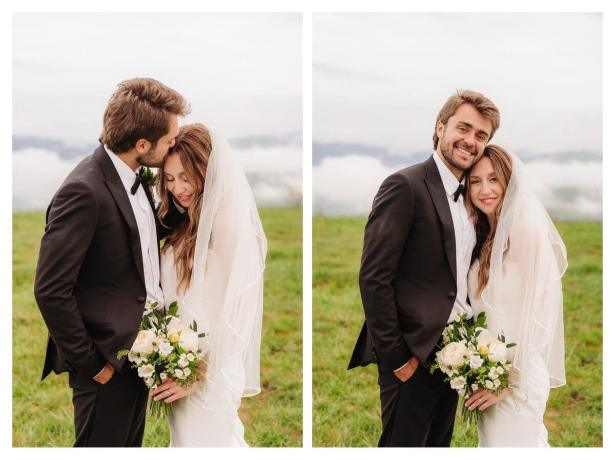 Newlyweds wrapped in each other's arms during their intimate elopement.