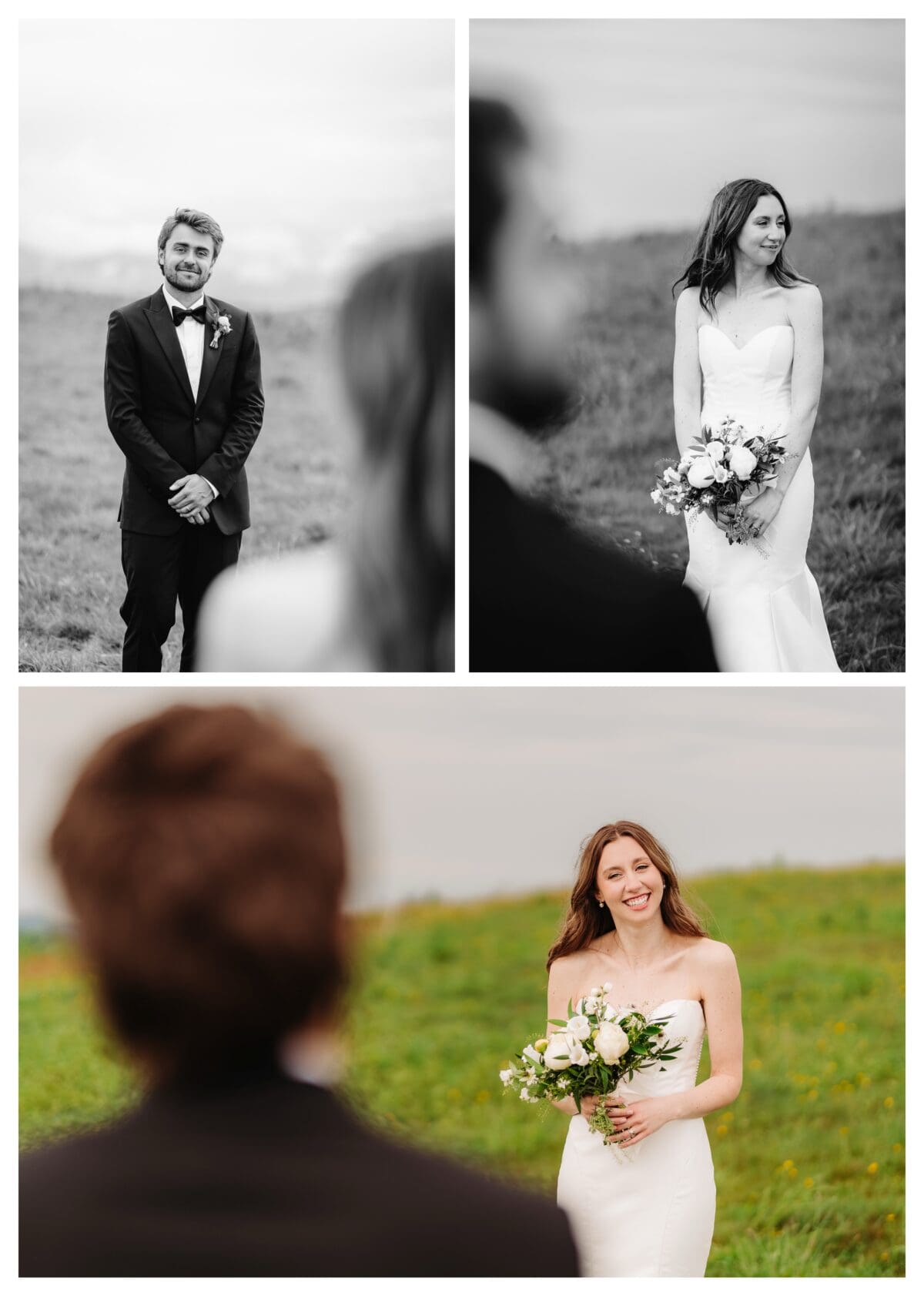 Newlyweds sharing a sweet glance at Max Patch